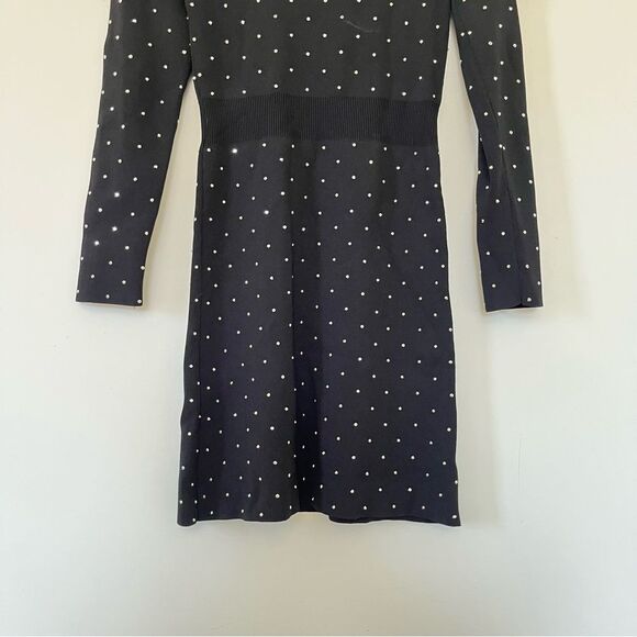The Kooples NWOT Black Stretchy Knit Studded Dress - Picture 15 of 15